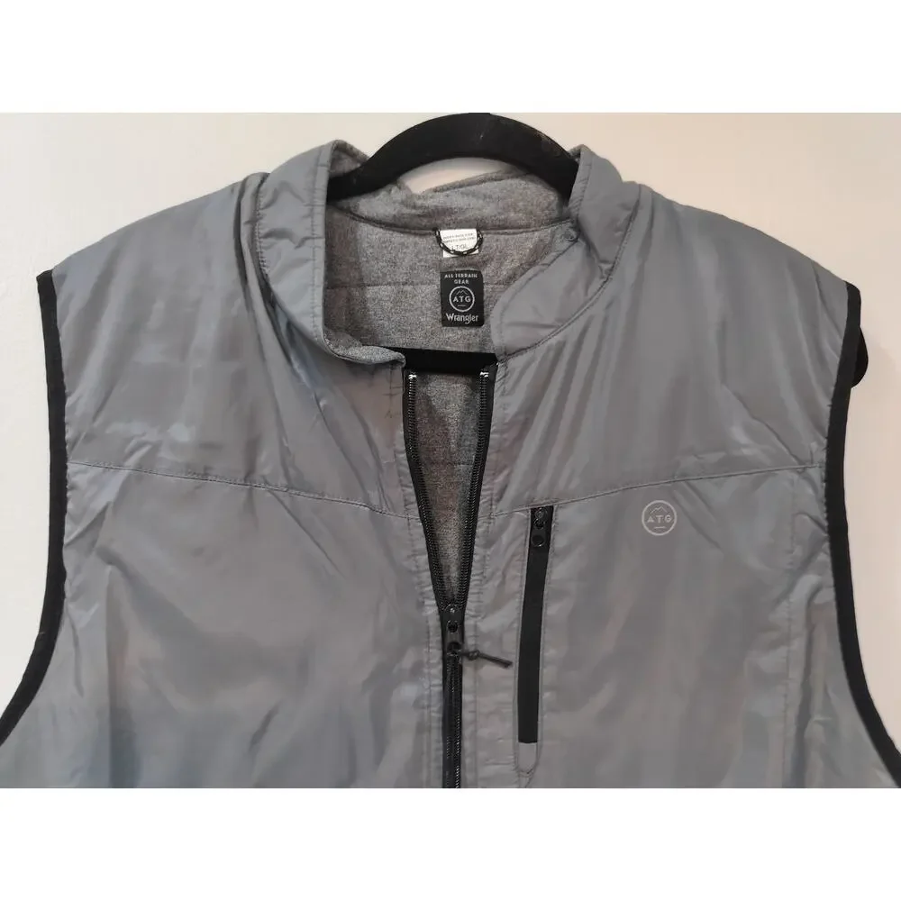Wrangler ATG Reversible Vest Gray Water Resistant Insulated Men’s LT